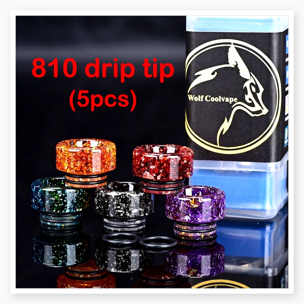 Drip Tip Resin - 5 шт. мундштуков Wolfcoolvape 810 Drip