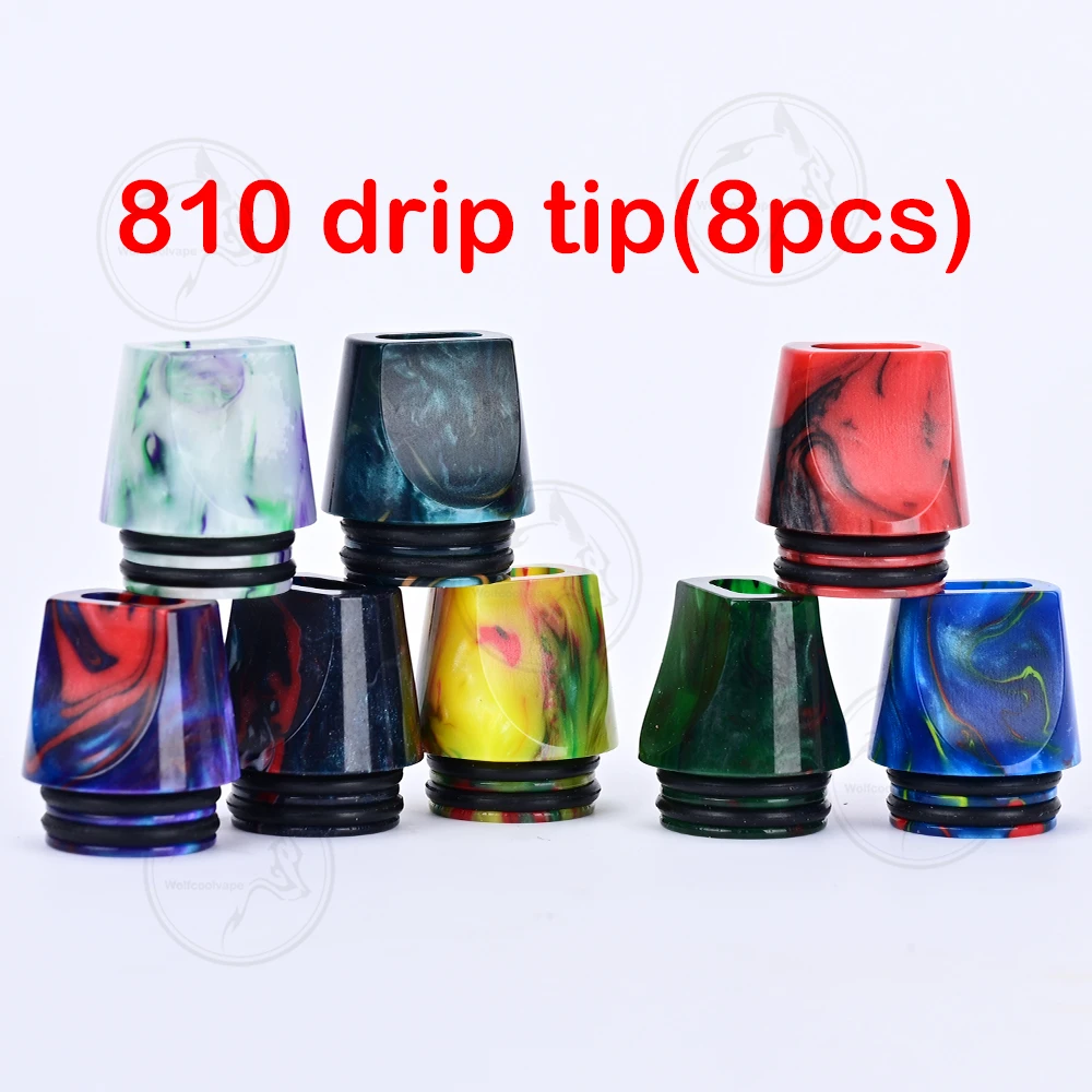 8 шт. Wolfcoolvape Atomizer 81 – обзор и цена Drip Tip Resin